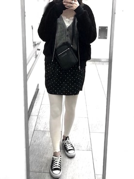 「アイラブCONVERSE」｜772さん（レディース・164cm）の冬コーディネート