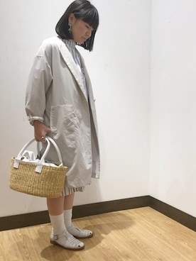 「サンダルに靴下」｜西村さん（レディース・150cm）の春コーディネート