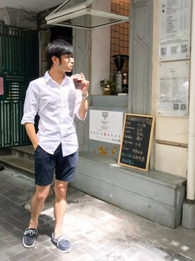 「Ralph Lauren」｜「アイテム（アナログ腕時計）」を使った、ちあきさん（メンズ・174cm）の夏コーディネート