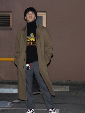 「MARNI（マルニ）のアイテム（その他アウター）」を使った、MICHIさん（メンズ・175cm）の冬コーディネート