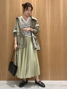 「Rouge vif（ルージュヴィフ）のアイテム（ブルゾン）」を使った、k.aikaさん（レディース・162cm）の春コーディネート