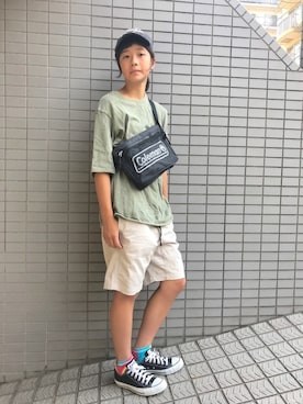 「アイテム（バッグ）」を使った、daikenharuruさん（キッズ・154cm・10代）の夏コーディネート