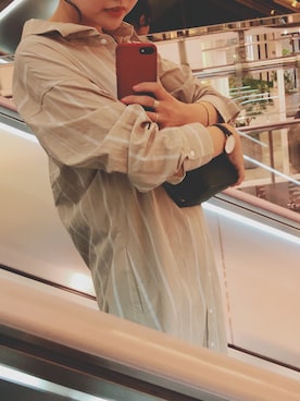 「アイテム（シャツワンピース）」を使った、misakiさん（レディース・157cm・20代）の夏コーディネート
