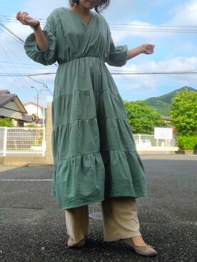 「ピスタチオ」｜「アイテム（腕時計）」を使った、misakiさん（レディース・157cm）の春コーディネート