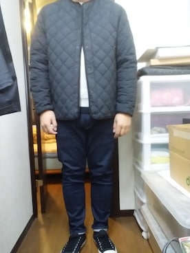 「Snow Peak（スノーピーク）のアイテム（その他アウター）」を使った、Yさん（メンズ・176cm）の冬コーディネート