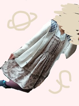 「axes femme（アクシーズファム）のアイテム（ジャンパースカート）」を使った、えりちゃんさん（レディース・161cm）の夏コーディネート