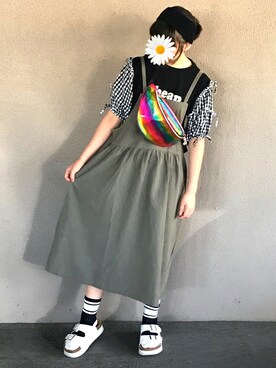 ジャンパースカートを使った 高校生 の人気ファッションコーディネート 季節 6月 8月 Wear