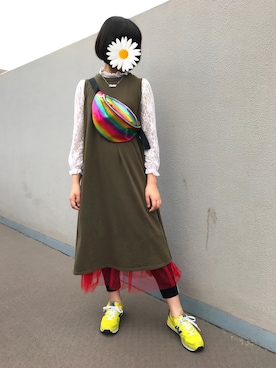 「祭り」｜「アイテム（ワンピース/ドレス）」を使った、ゆずこしょーぅ。さん（レディース・161cm）の秋コーディネート