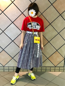 「アイテム（レギンス/スパッツ）」を使った、ゆずこしょーぅ。さん（レディース・161cm・10代）の秋コーディネート