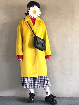 「冬休み」｜「アイテム（ジャケット/アウター）」を使った、ゆずこしょーぅ。さん（レディース・161cm）の冬コーディネート