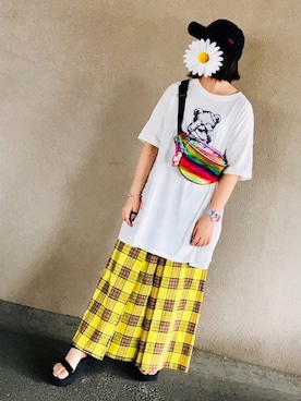 「Teva（テバ）のTeva / プラットフォーム ユニバーサル（サンダル）」を使った、ゆずこしょーぅ。さん（レディース・161cm）の秋コーディネート