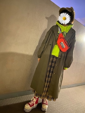 「あつぞこスニーカー」｜「アイテム（ジャケット/アウター）」を使った、ゆずこしょーぅ。さん（レディース・161cm）の冬コーディネート
