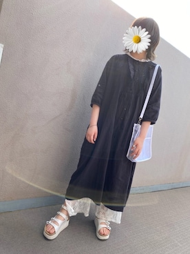 「アイテム（ワンピース/ドレス）」を使った、ゆずこしょーぅ。さん（レディース・161cm・10代）の夏コーディネート