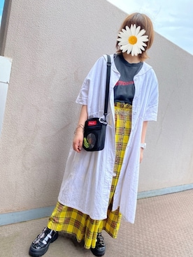 「アイテム（ワンピース/ドレス）」を使った、ゆずこしょーぅ。さん（レディース・161cm・10代）の秋コーディネート