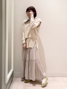 「ピスタチオ」｜「アイテム（バレエシューズ）」を使った、sms2ympさん（レディース・157cm）の春コーディネート