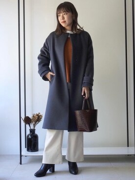 「OUTERSUNSET（アウターサンセット）のアイテム」を使った、shimazu_rさん（レディース・159cm）の秋コーディネート