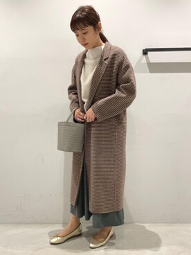 「一押しのアウタースタイル」｜「アイテム（チェスターコート）」を使った、shimazu_rさん（レディース・159cm）の冬コーディネート