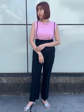 「JUSTINE CLENQUET（ジュスティーヌクランケ）の[ ジュスティーヌ クランケ ] JUSTINE CLENQUET FM norma チョーカー（ネックレス）」を使った、shimazu_rさん（レディース・159cm）の春コーディネート