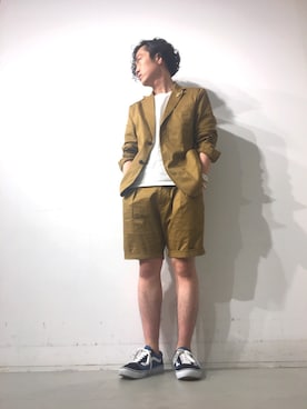 「koe（コエ）のアイテム（ジャケット/アウター）」を使った、IGAWA.a.la.modeさん（メンズ・168cm）の春コーディネート