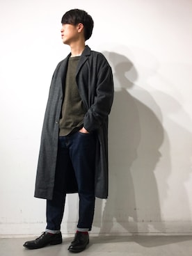 「koe（コエ）のアイテム（ジャケット/アウター）」を使った、IGAWA.a.la.modeさん（メンズ・168cm）の冬コーディネート