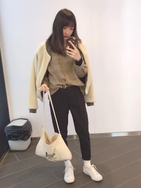 「ARROW（アロー）のアイテム（ジャケット/アウター）」を使った、ayakaさん（レディース・159cm）の秋コーディネート