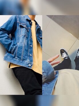 「フォロバ」｜「アイテム（デニムジャケット）」を使った、KOUsUKEさん（メンズ・170cm）の秋コーディネート