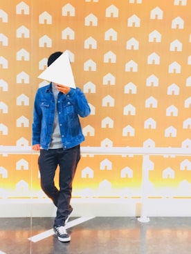 「寒い」｜「アイテム（デニムジャケット）」を使った、KOUsUKEさん（メンズ・170cm）の冬コーディネート