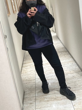 「FLASH PACKER（フラッシュパッカー）のアイテム」を使った、Rikako  さん（レディース・156cm）の冬コーディネート