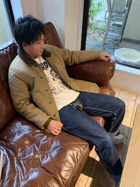 「galcia（ガルシア）のアイテム」を使った、NaoGennさん（メンズ・176cm）の冬コーディネート