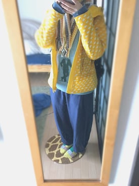 「だぼだぼ」｜「アイテム（マウンテンパーカー）」を使った、ch1maさん（レディース・164cm）の冬コーディネート