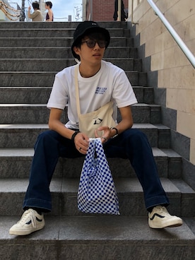 「ストリートカジュアル」｜「アイテム（腕時計）」を使った、Ryoさん（メンズ・175cm）の夏コーディネート