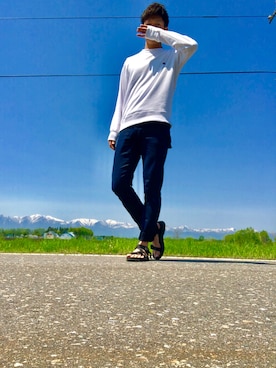 「Danner（ダナー）のアイテム（ビーチサンダル）」を使った、kekkeさん（メンズ・176cm）の春コーディネート