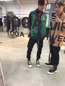 「RICK OWENS」｜「アイテム（財布/小物）」を使った、RT_23さん（メンズ・170cm）の秋コーディネート