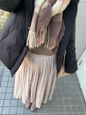 「Simplicite（サンプリシテ）のアイテム（ダウンジャケット/コート）」を使った、kanae*さん（レディース・164cm）の冬コーディネート