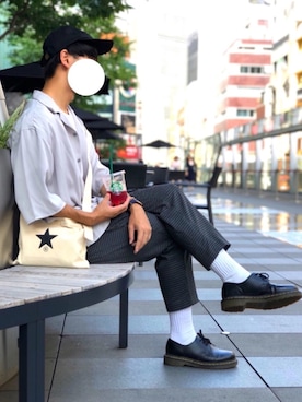 「CONVERSE TOKYO（コンバーストウキョウ）のアイテム（ショルダーバッグ）」を使った、Kuroさん（メンズ・174cm）の夏コーディネート