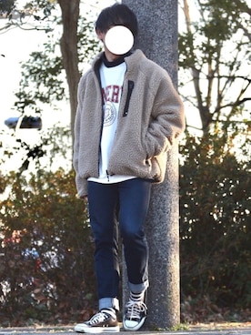 「pairpair」｜「アイテム（ブルゾン）」を使った、Kuroさん（メンズ・174cm）の冬コーディネート