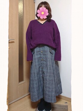 「Honeys（ハニーズ）のアイテム（タンクトップ）」を使った、こすもすさん（レディース・150cm）の冬コーディネート