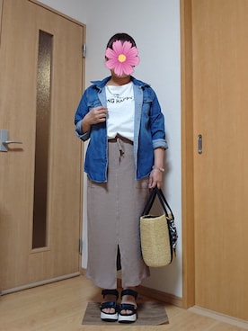 「AEON STYLE（イオンスタイル）のアイテム（バッグ）」を使った、こすもすさん（レディース・150cm）の春コーディネート