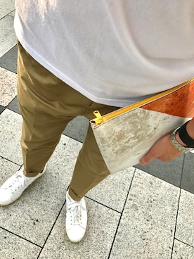 「Scye（サイ）のアイテム（チノパンツ）」を使った、きっどマンさん（メンズ・175cm）の夏コーディネート