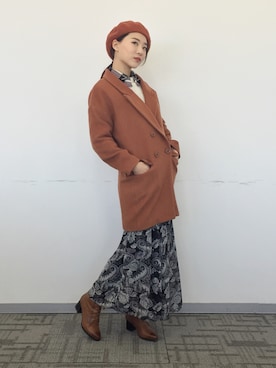 「Etam（エタム）のアイテム（ジャケット/アウター）」を使った、童小童さん（レディース・162cm）の冬コーディネート