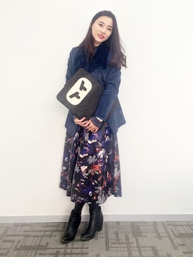 「Etam（エタム）のアイテム（ジャケット/アウター）」を使った、童小童さん（レディース・162cm）の冬コーディネート