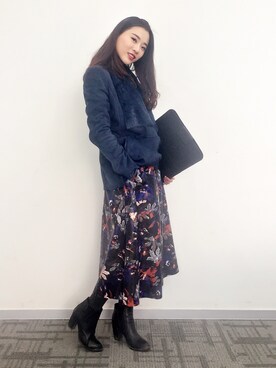 「Etam（エタム）のアイテム（ジャケット/アウター）」を使った、童小童さん（レディース・162cm）の冬コーディネート