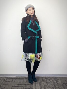 「Etam（エタム）のアイテム（ジャケット/アウター）」を使った、童小童さん（レディース・162cm）の冬コーディネート