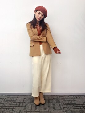 「Lily（リリイ）のアイテム（ジャケット/アウター）」を使った、童小童さん（レディース・162cm）の冬コーディネート