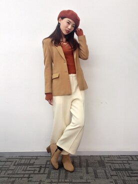 「Lily（リリイ）のアイテム（ジャケット/アウター）」を使った、童小童さん（レディース・162cm）の冬コーディネート