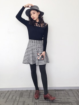 「CHARLES & KEITH（チャールズ & キース）のアイテム（財布/小物）」を使った、童小童さん（レディース・162cm）の冬コーディネート