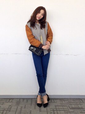 「abcdevol（エービーシーディーイーボル）のアイテム」を使った、童小童さん（レディース・162cm）の春コーディネート