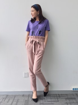 「abcdevol（エービーシーディーイーボル）のアイテム」を使った、童小童さん（レディース・162cm）の春コーディネート
