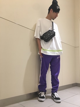 「RIPNDIP（リップンディップ）のアイテム」を使った、KAWAKITA SHOICHIさん（メンズ・175cm）の夏コーディネート