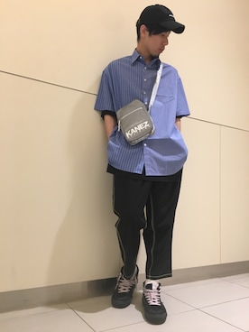 「KaneZ（ケインズ）のアイテム」を使った、KAWAKITA SHOICHIさん（メンズ・175cm）の夏コーディネート